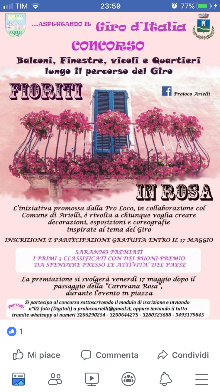 Concorso fioriti in rosa 